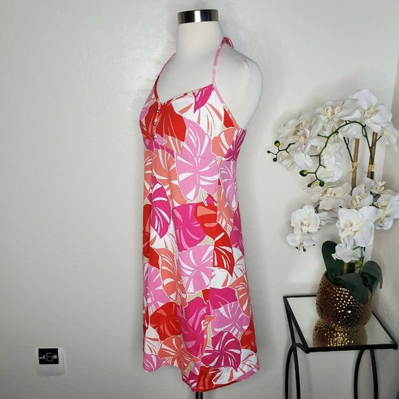 Tommy Bahama Small Halter Dress Tropical Palm - Picture 4 of 6